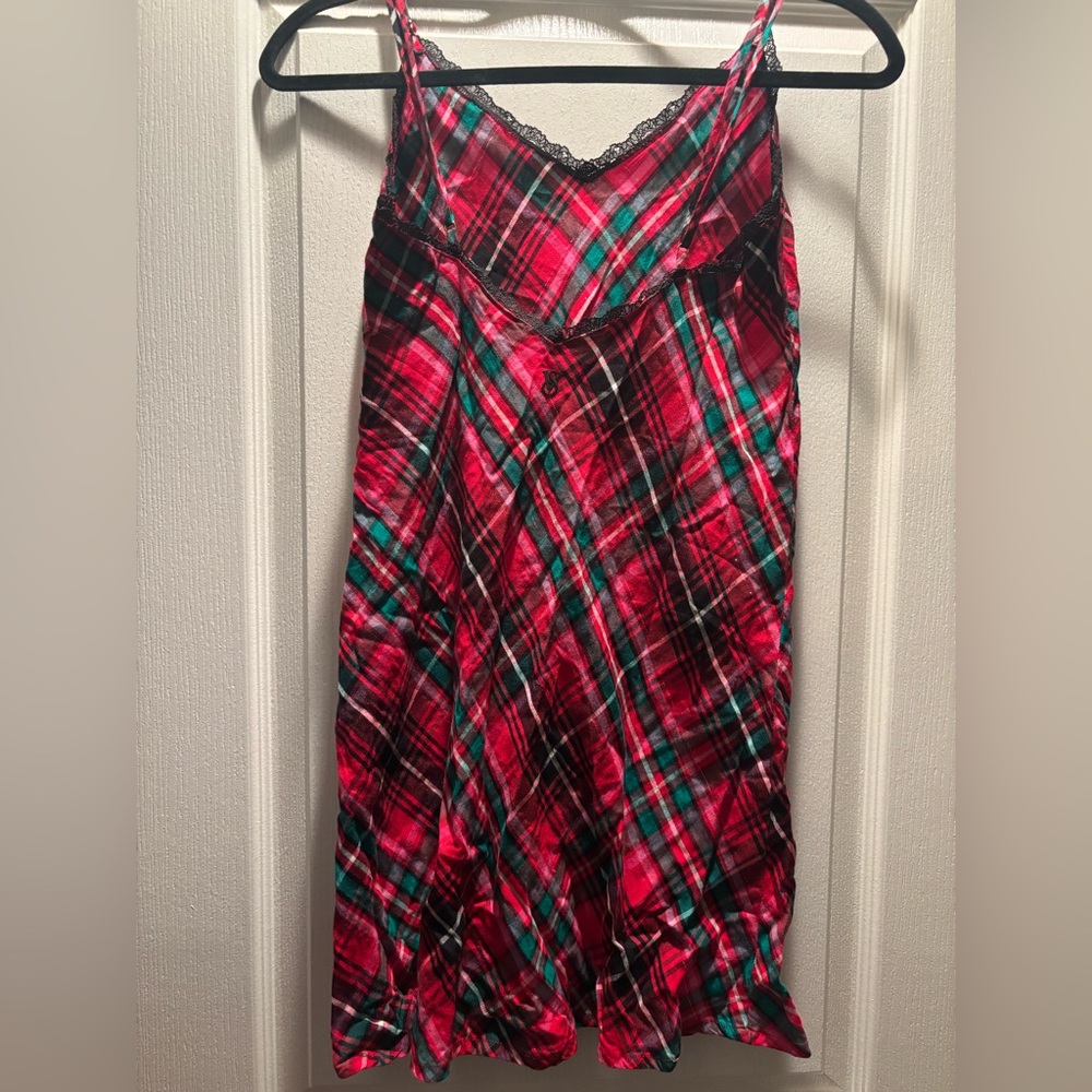 Victoria's Secret Plaid A-Line Skirt - Red and Green